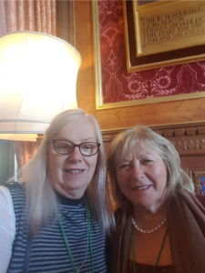 Jo Coker and Kirstie McEwan at the Speakers House, Houses of Parliament